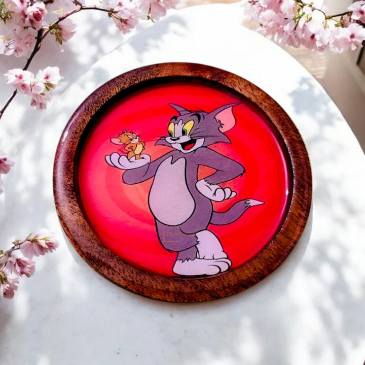 Tom and Jerry Wooden Coasters Set