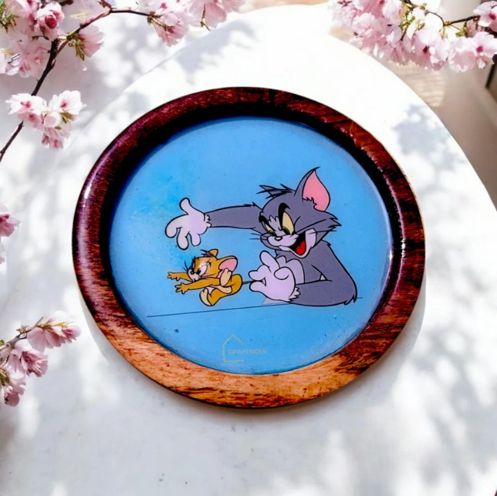 Tom and Jerry Wooden Coasters Set