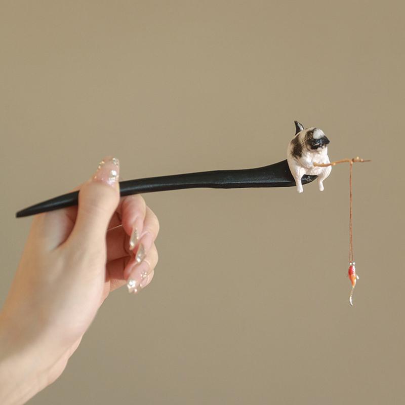 Fishing Cat Hair Stick