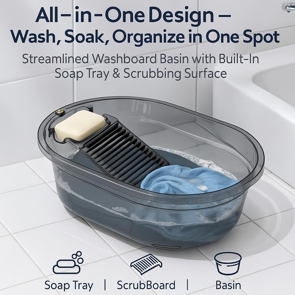 Mini Wash Tub with Scrub Board
