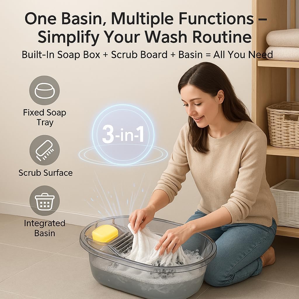Mini Wash Tub with Scrub Board