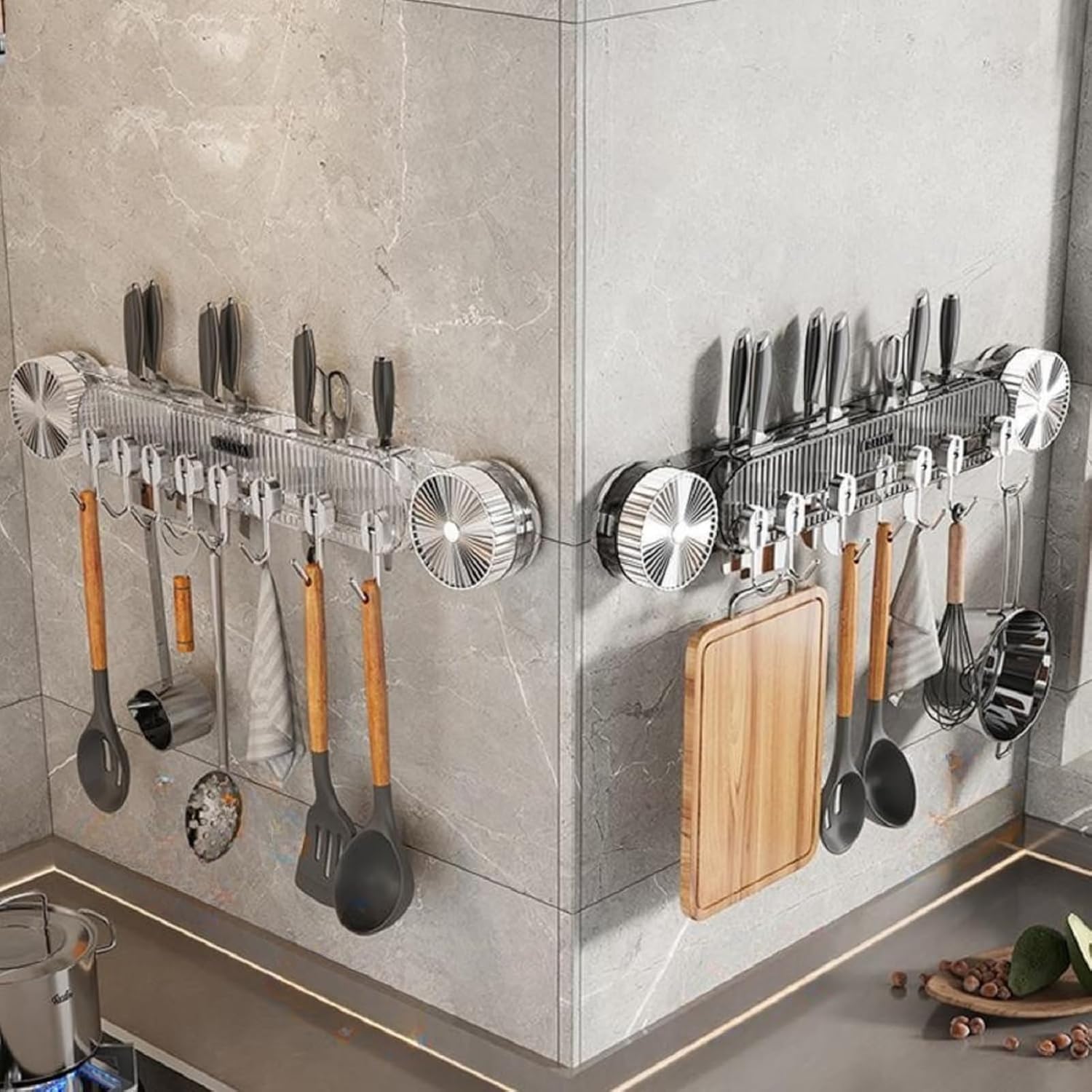 Wall-Mounted Kitchen Organizer Rack