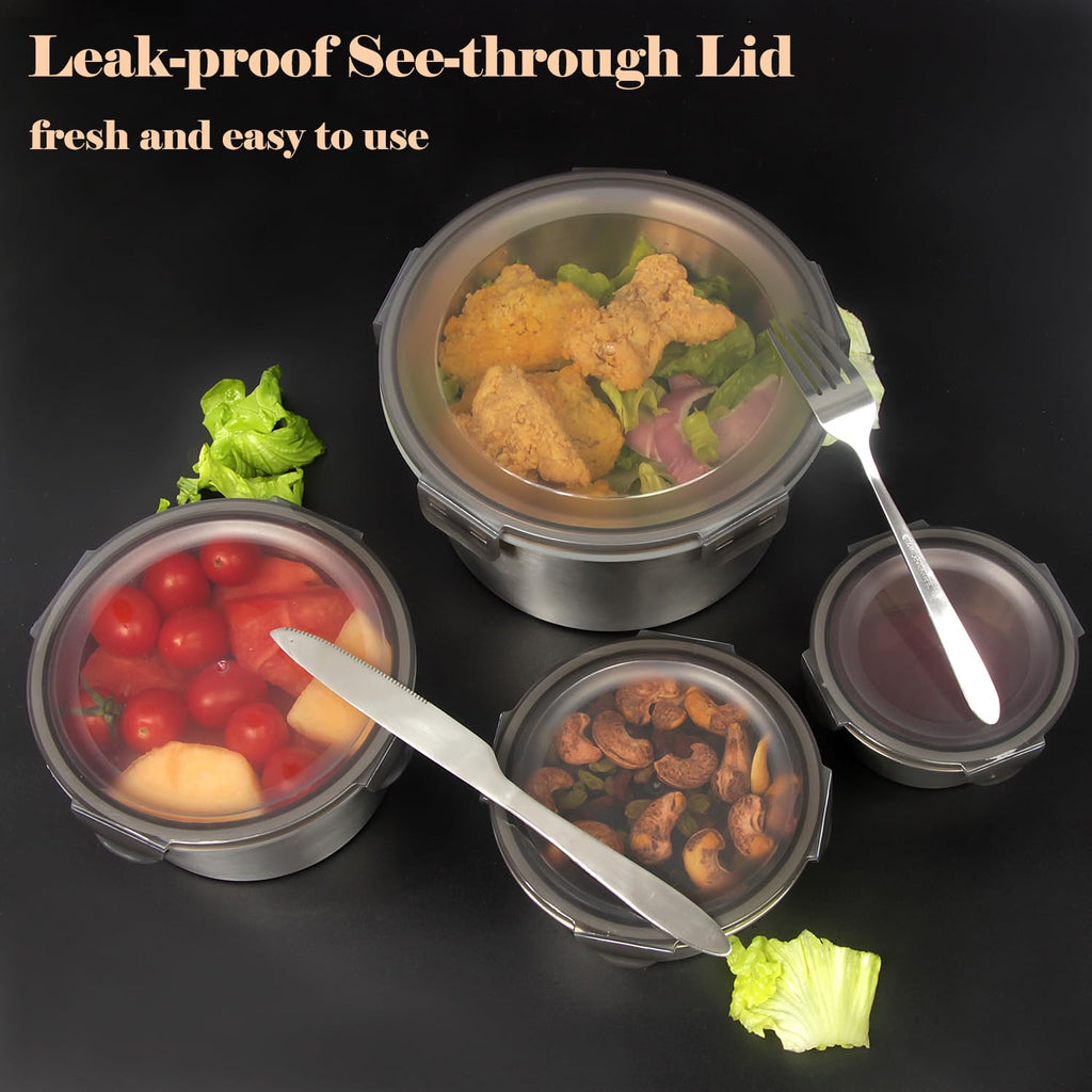 Stainless Steel Containers with Lid