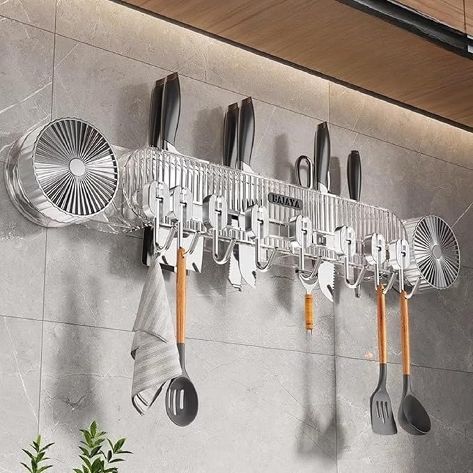 Wall-Mounted Kitchen Organizer Rack