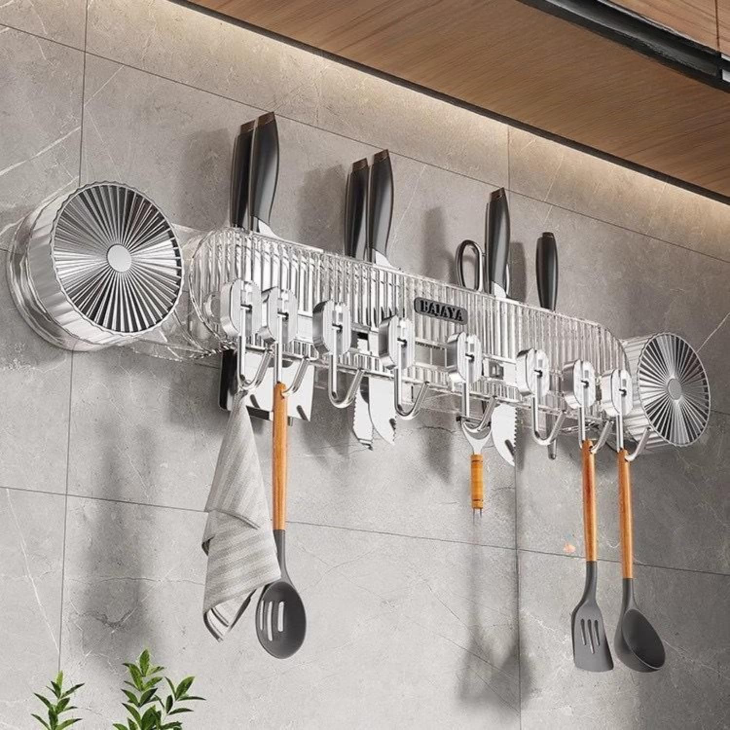Wall-Mounted Kitchen Organizer Rack