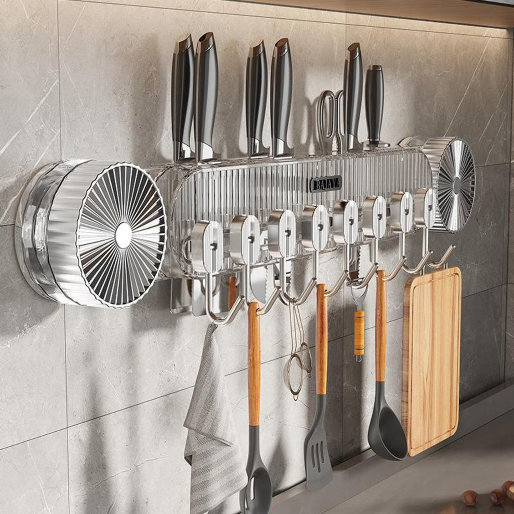 Wall-Mounted Kitchen Organizer Rack