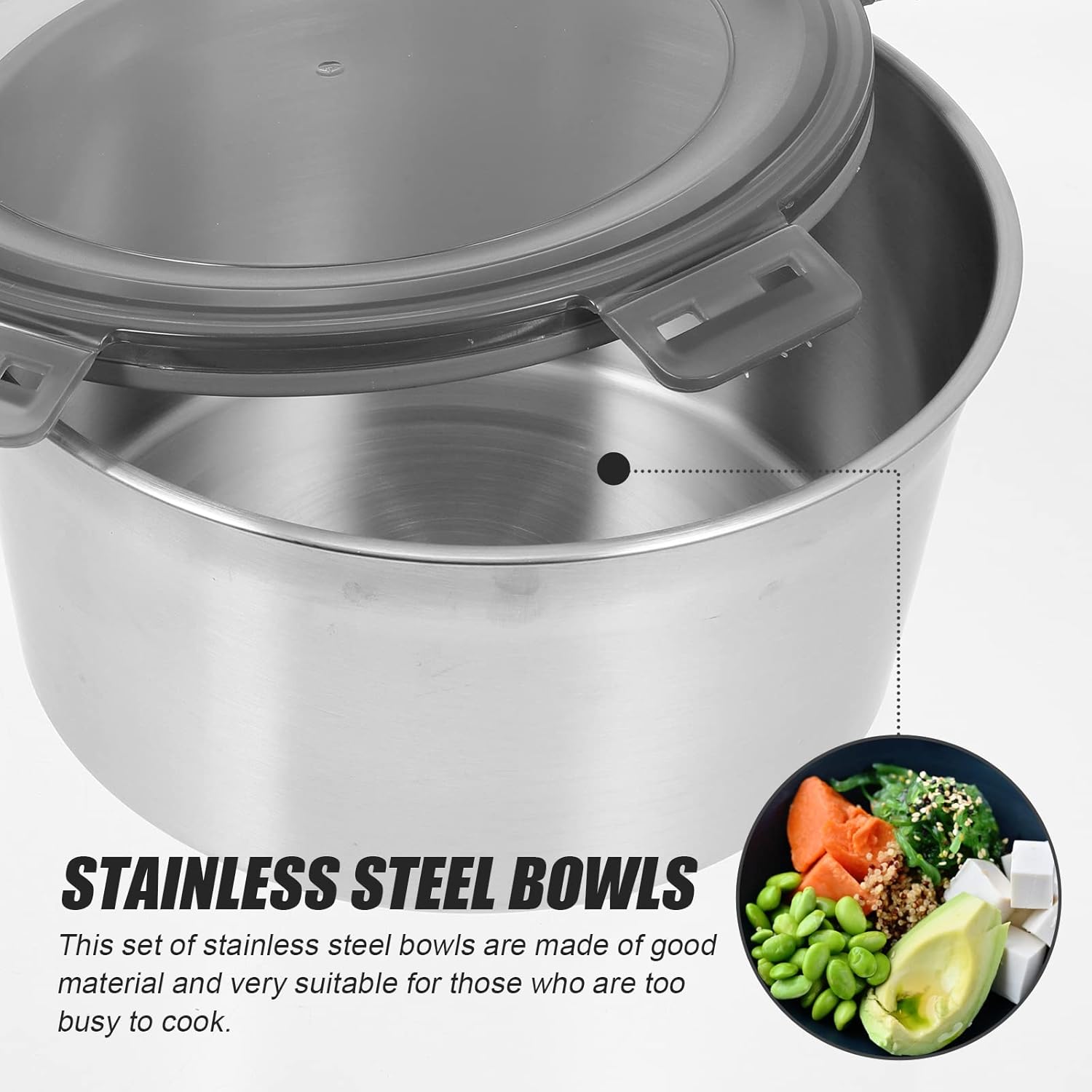 Stainless Steel Containers with Lid