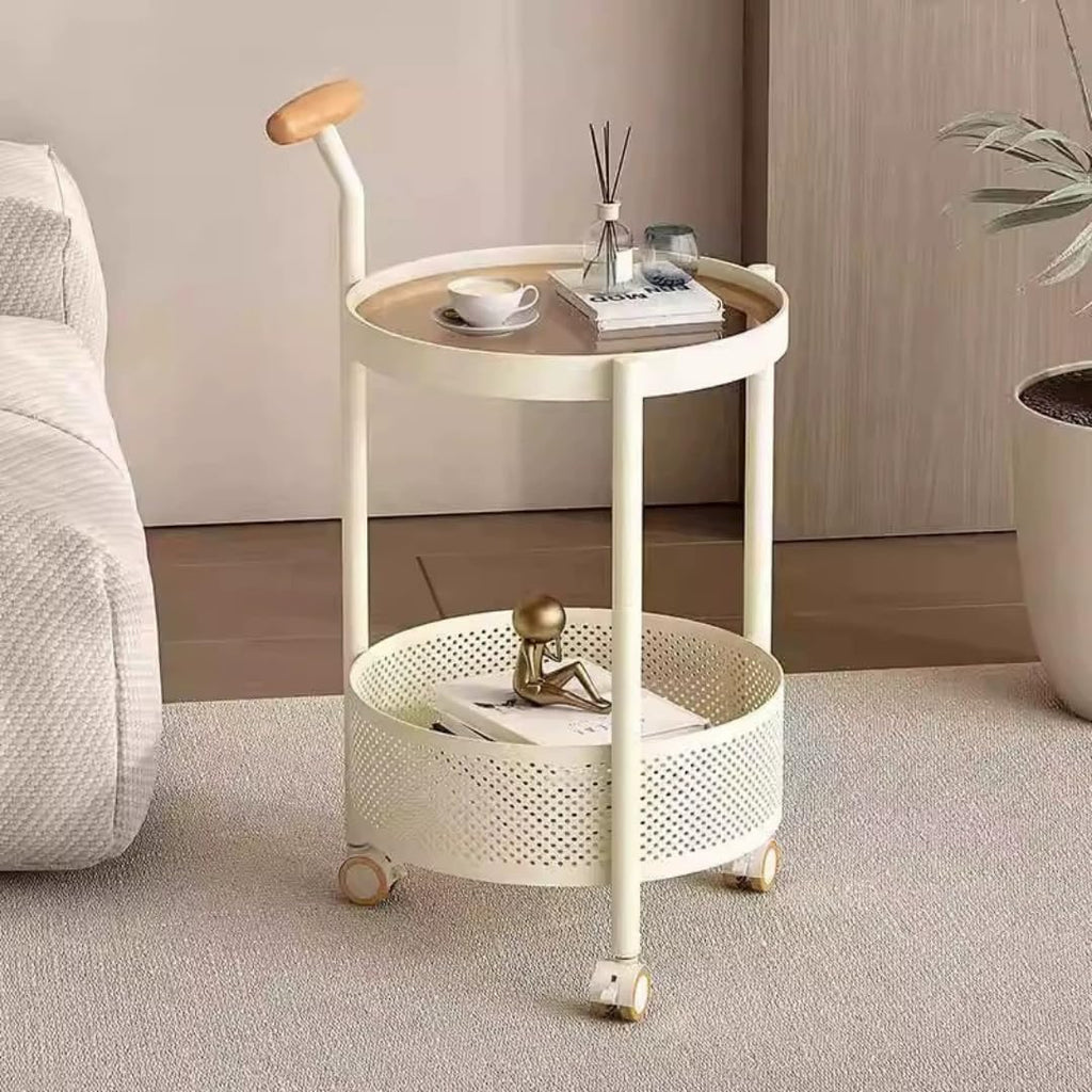 Round Storage Side Table