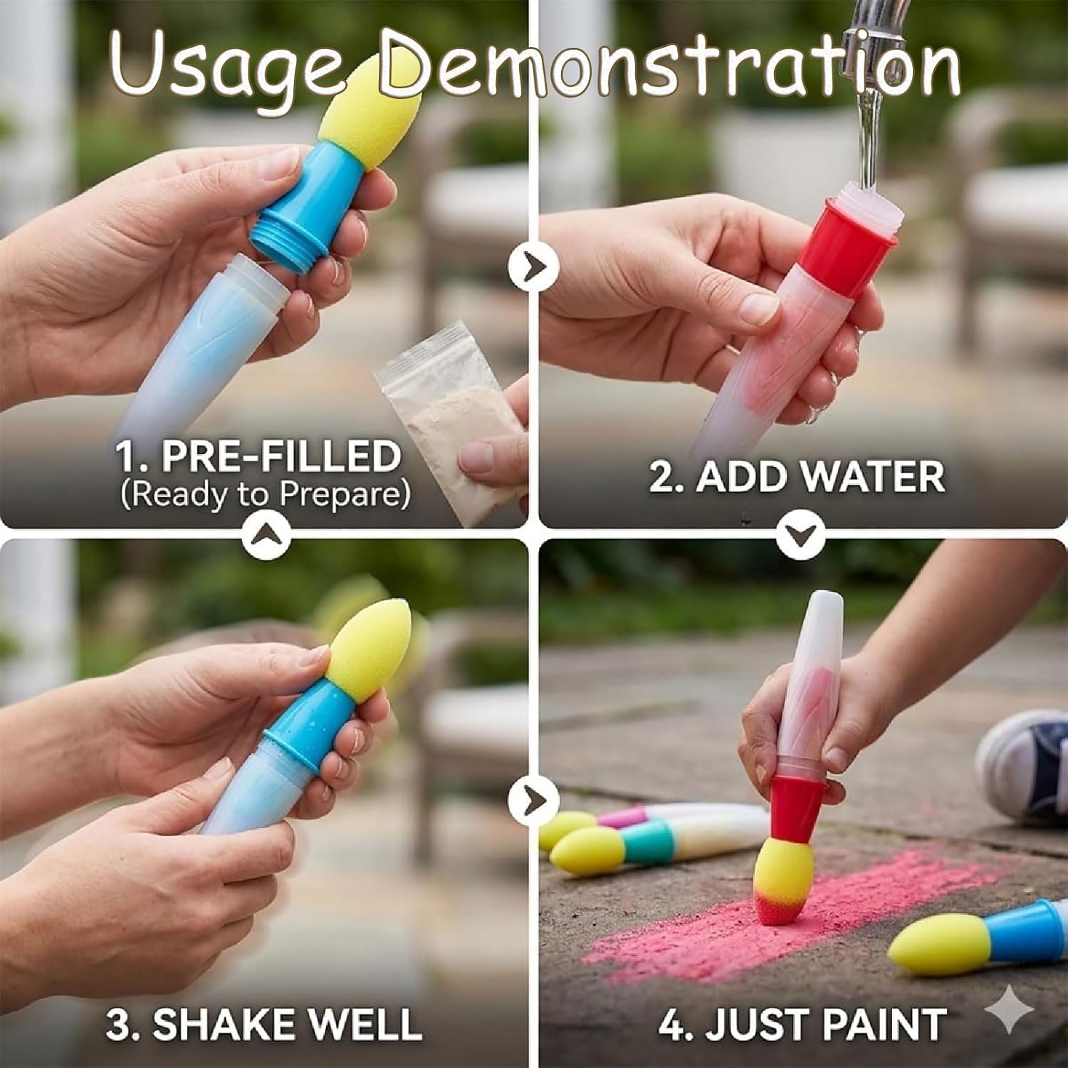 Sidewalk Chalk Paint Brush