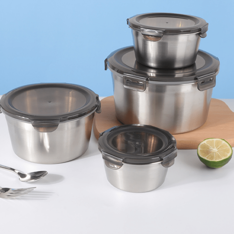 Stainless Steel Containers with Lid
