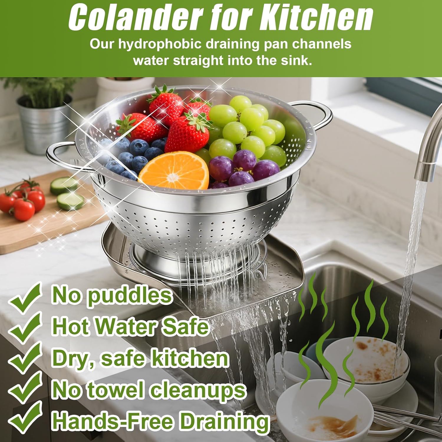 Smart Draining Sink Strainer