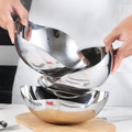 Curved Steel Serving Bowls