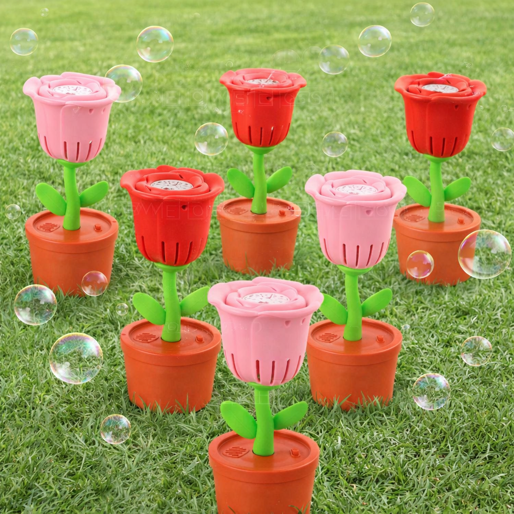 Rose Bubble Blower With Light
