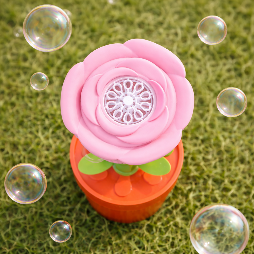 Rose Bubble Blower With Light