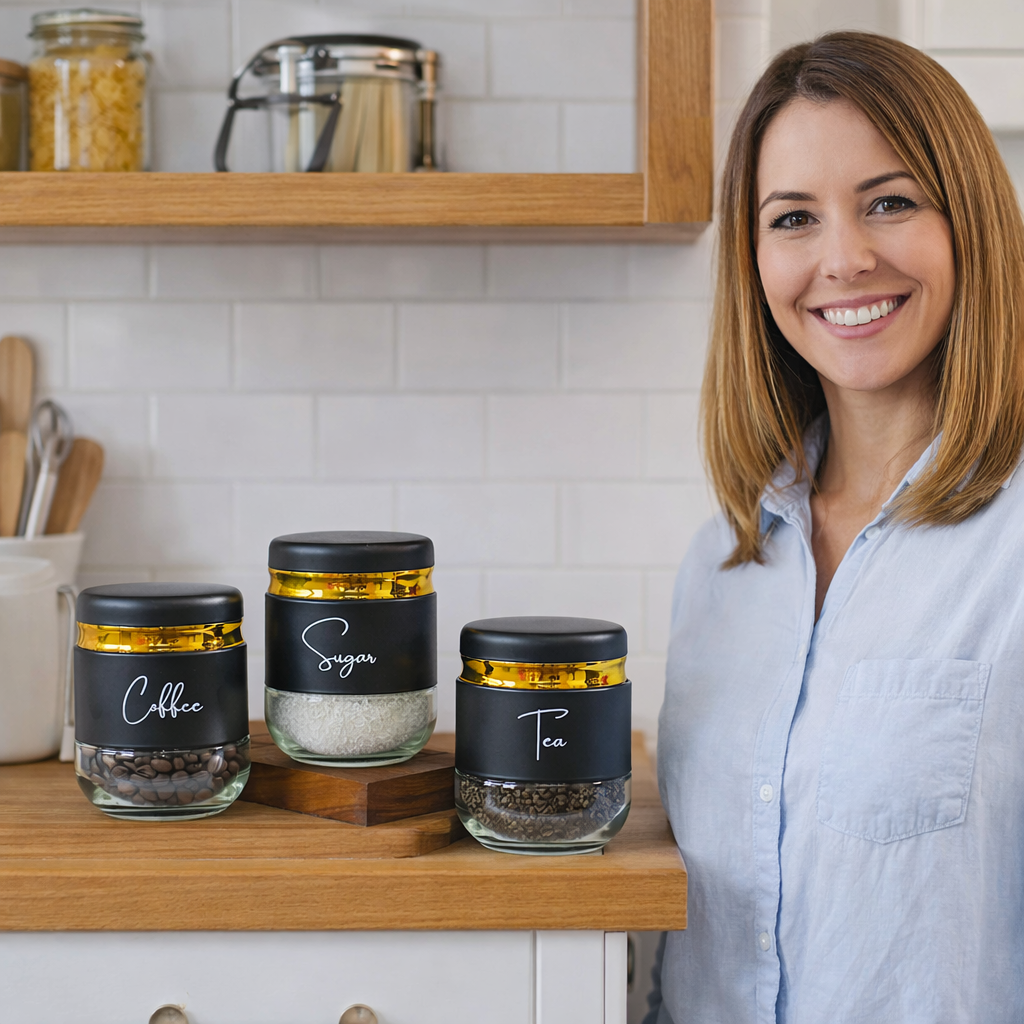 3-Piece Glass Storage Jar Set