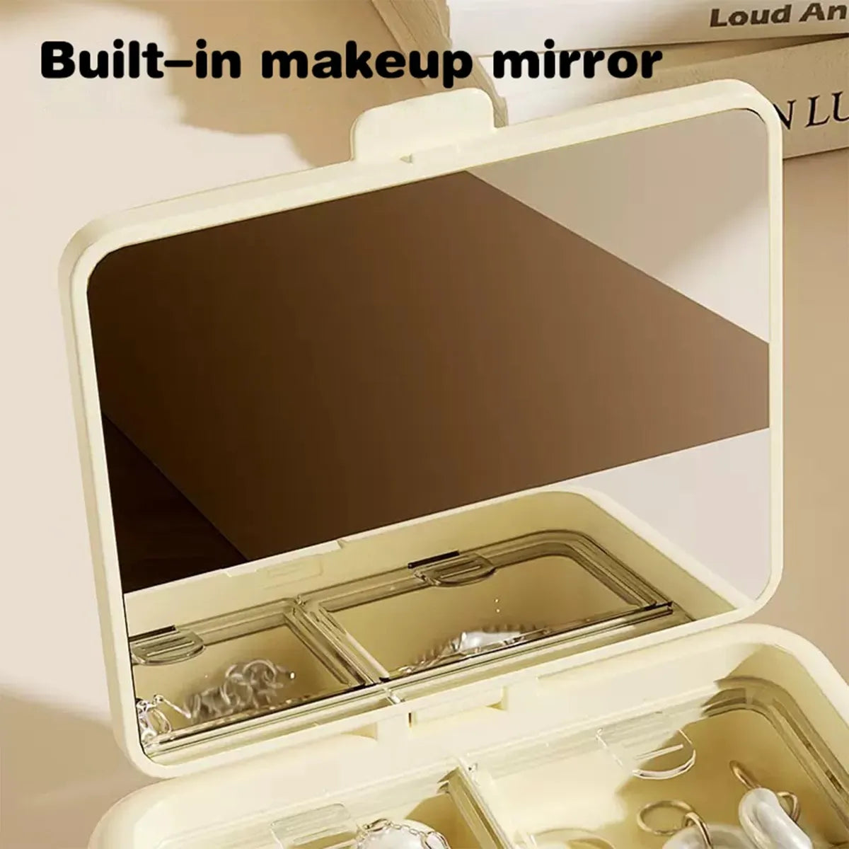 Mini Jewelry Storage Box with Mirror