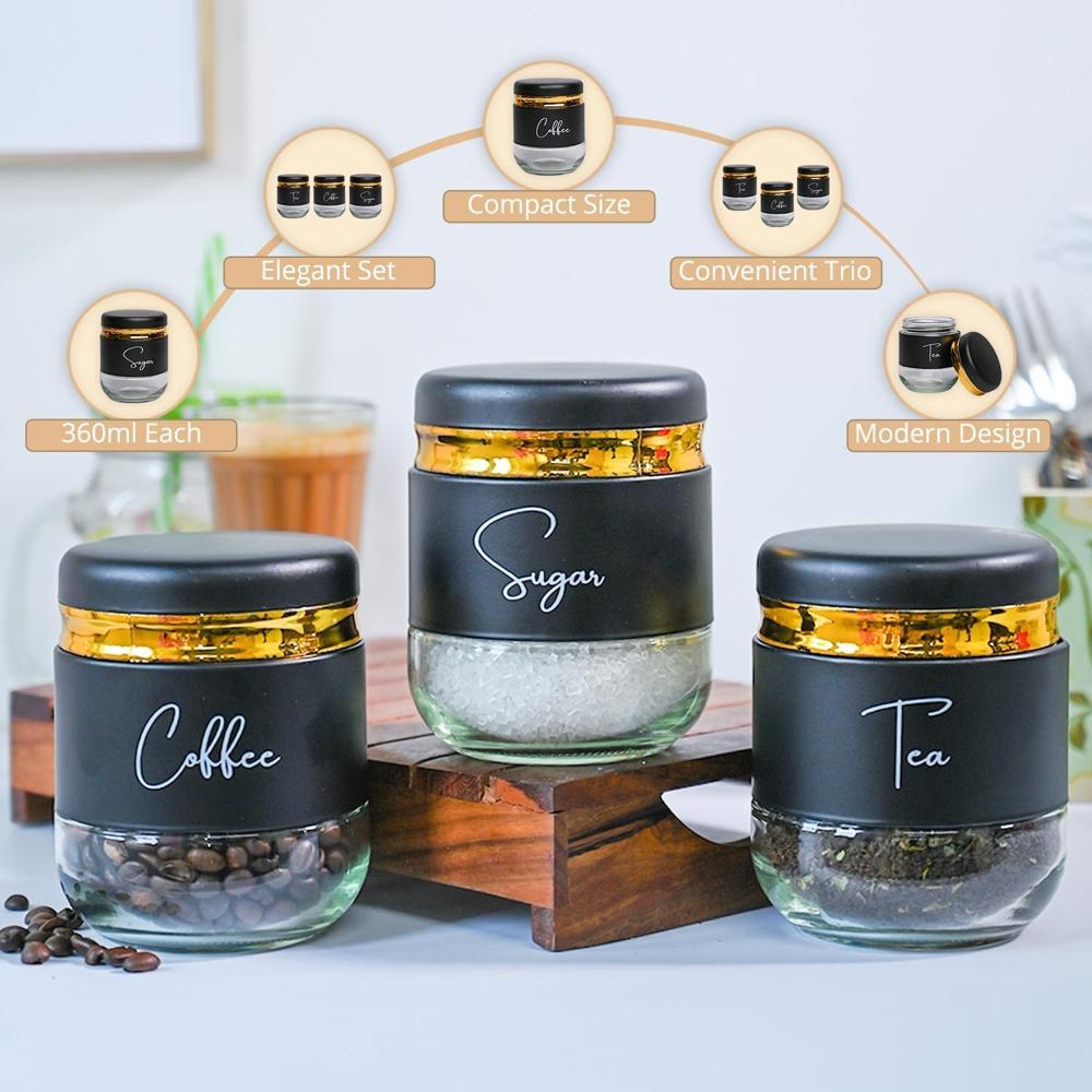 3-Piece Glass Storage Jar Set