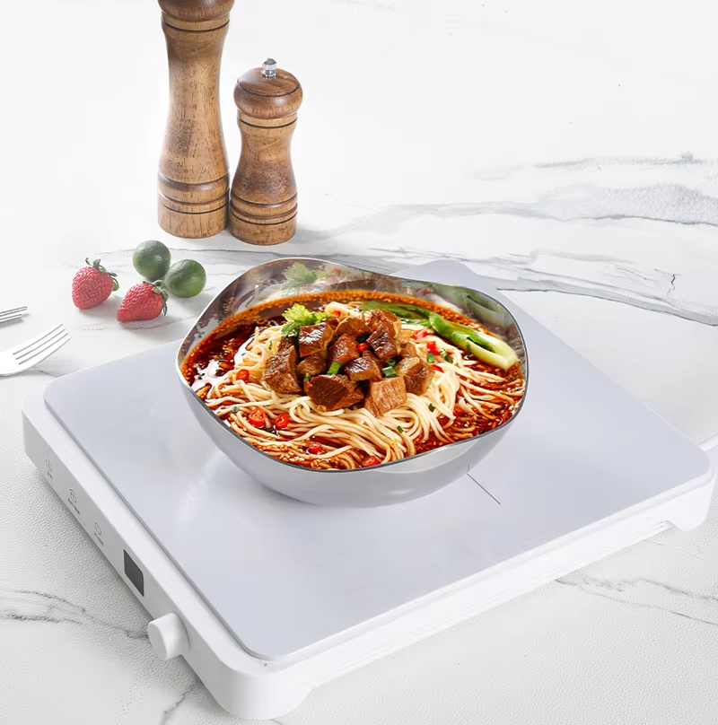 Curved Steel Serving Bowls