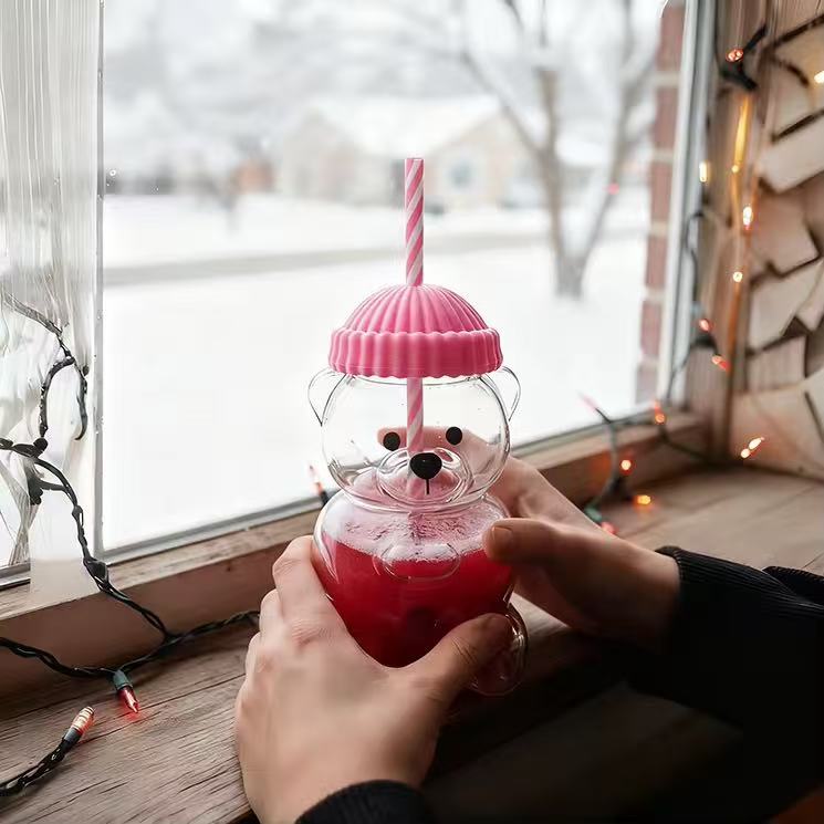 Teddy Bear Glass Cup