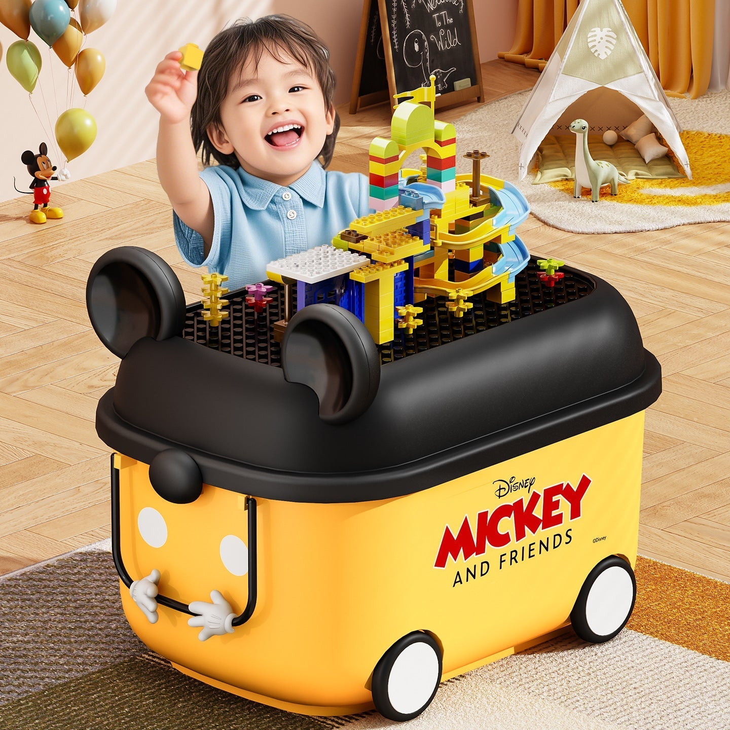 Disney Mickey Bus Storage Bin(Small size)