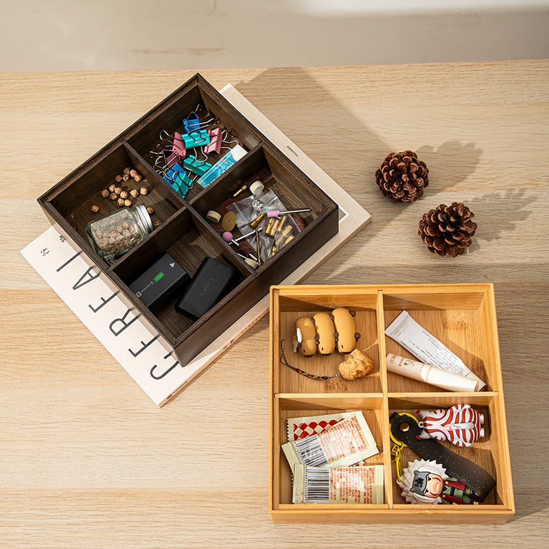 Compartment Wooden Storage Box