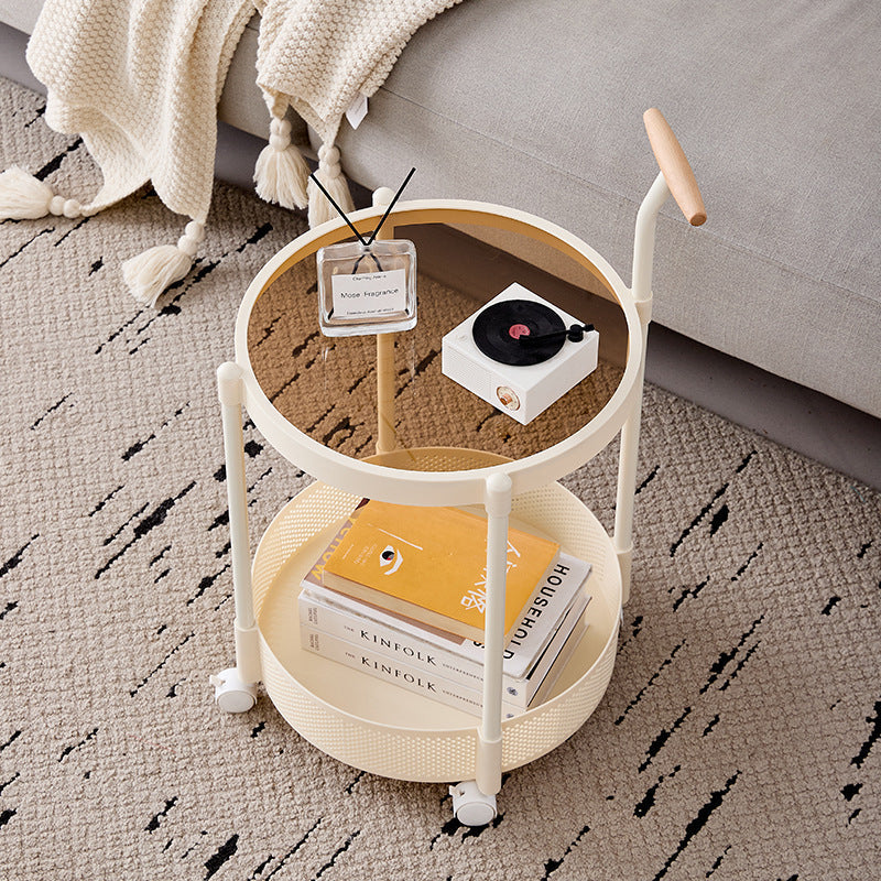 Round Storage Side Table