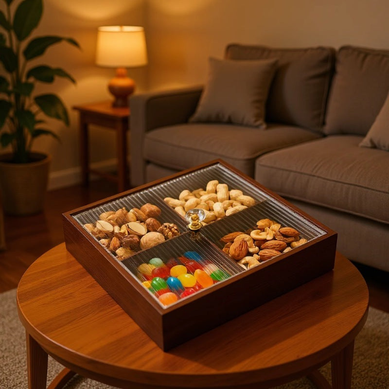 Compartment Wooden Storage Box