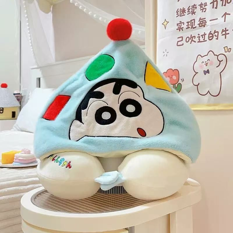 Shinchan Travel Pillow With Hood