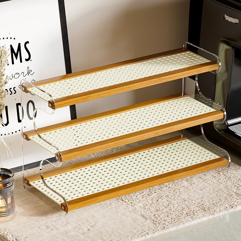 Bamboo Cup Organizer Rack