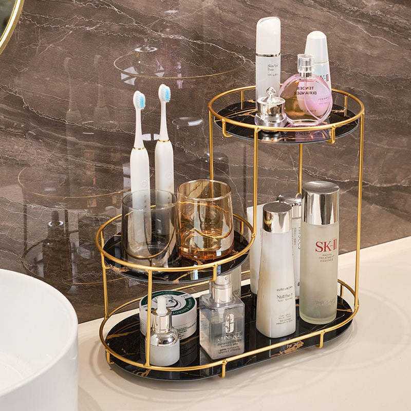Round Metal Cosmetic Organizer