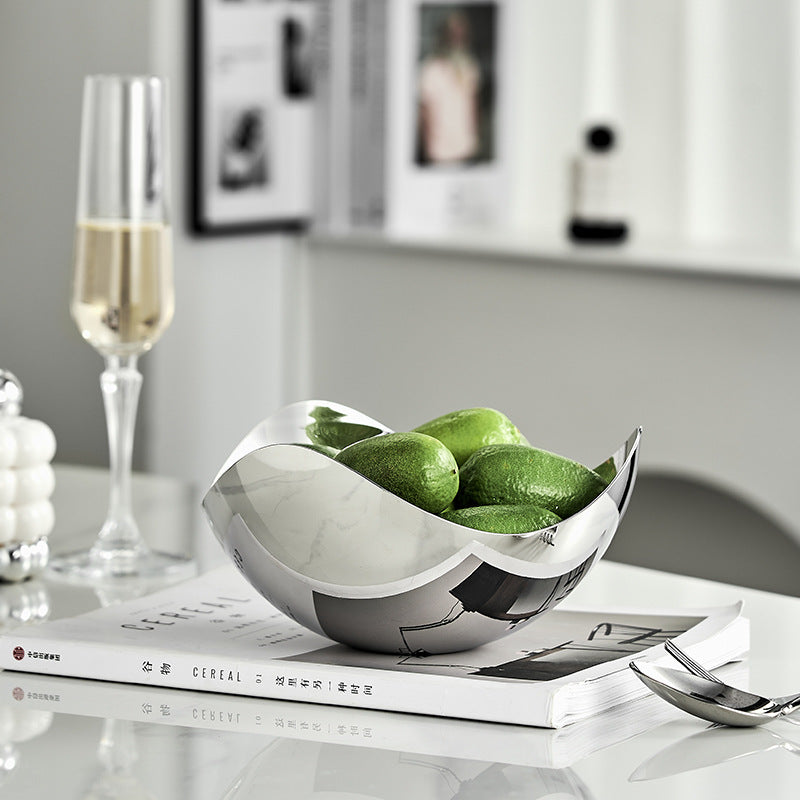 Curved Steel Serving Bowls