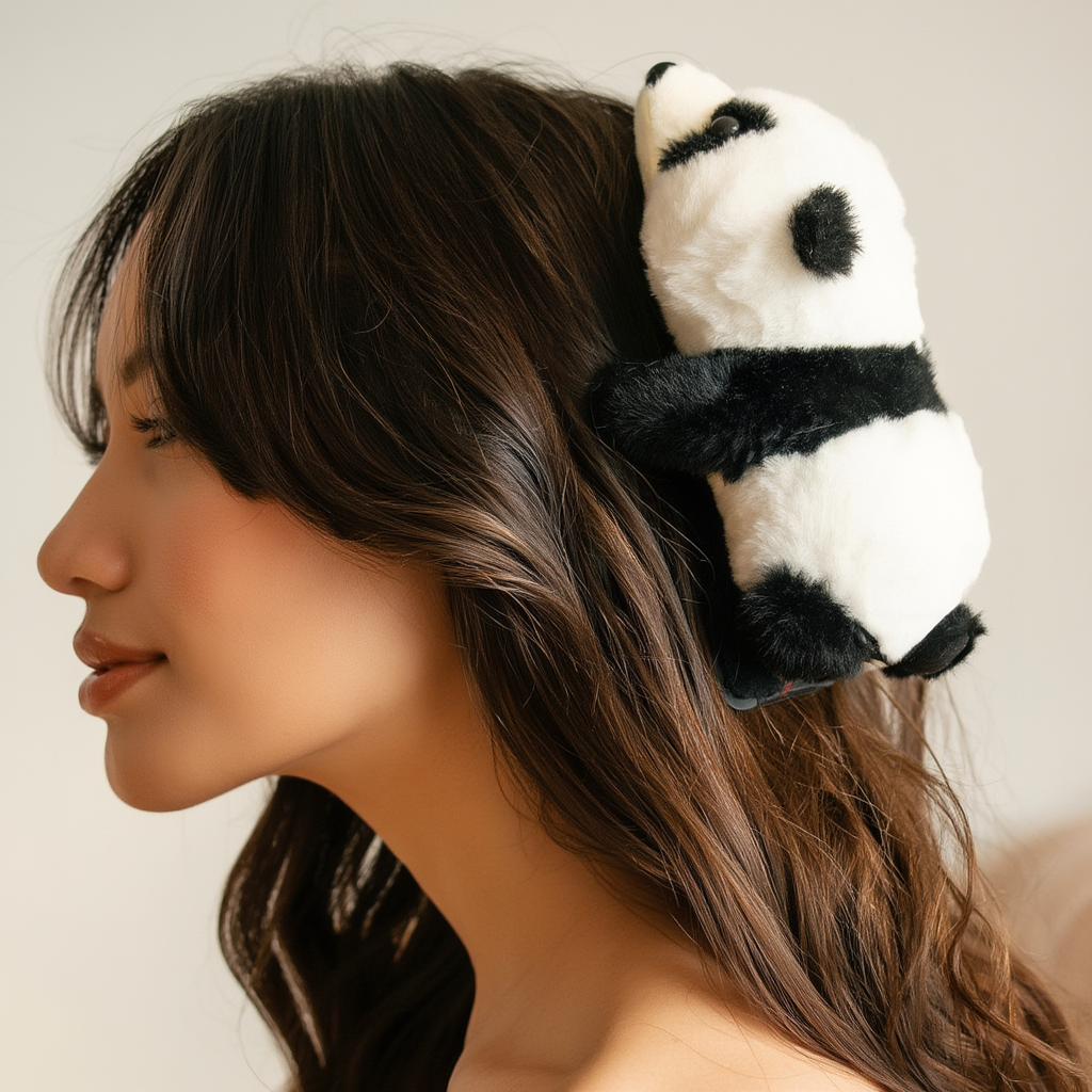 Panda Hug Hair Clip