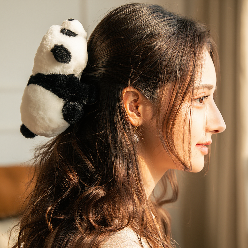 Panda Hug Hair Clip