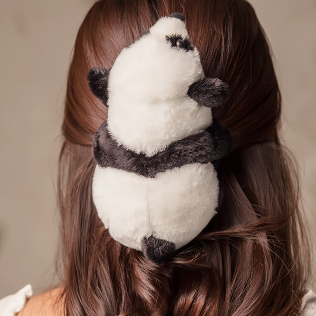 Panda Hug Hair Clip