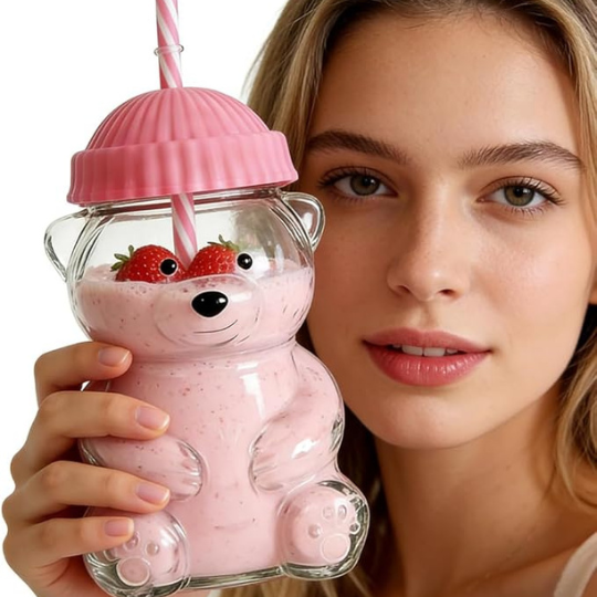 Teddy Bear Glass Cup