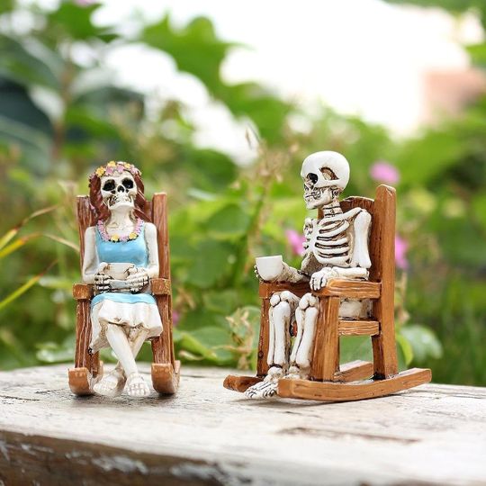 Chair Skeleton Figurines