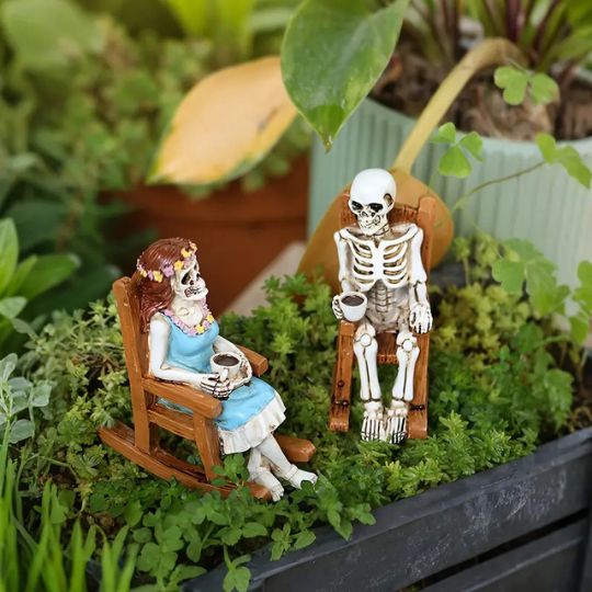 Chair Skeleton Figurines