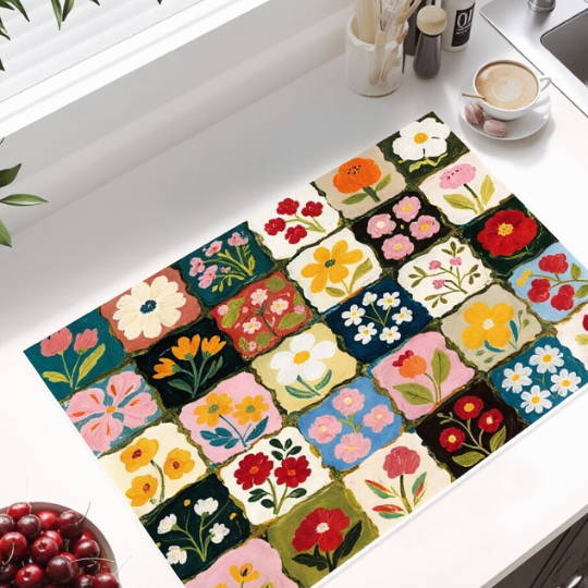 Floral Patchwork Home Mat