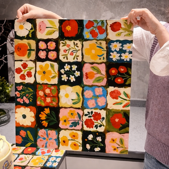 Floral Patchwork Home Mat