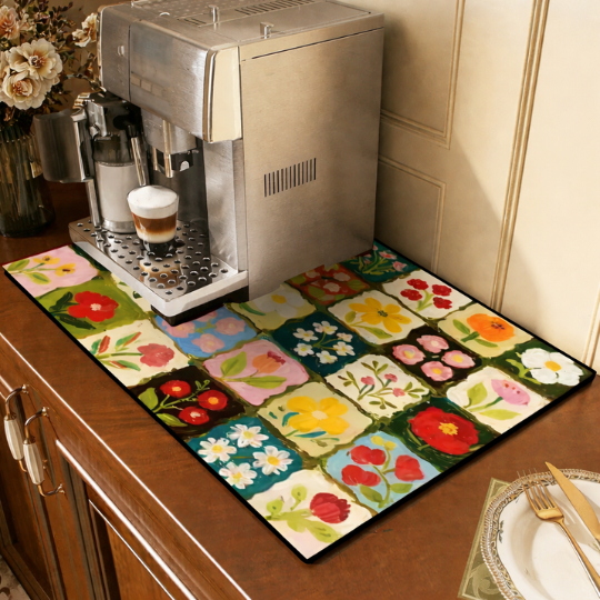 Floral Patchwork Home Mat