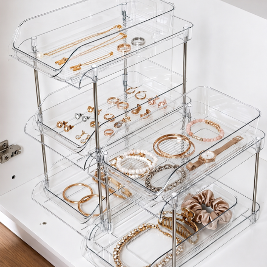 Acrylic Pull-Out Organizer Rack