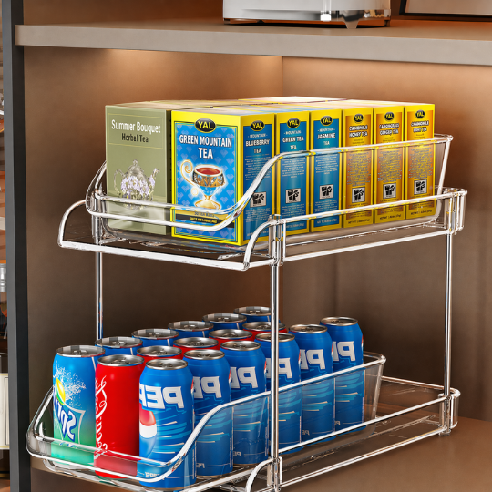 Acrylic Pull-Out Organizer Rack