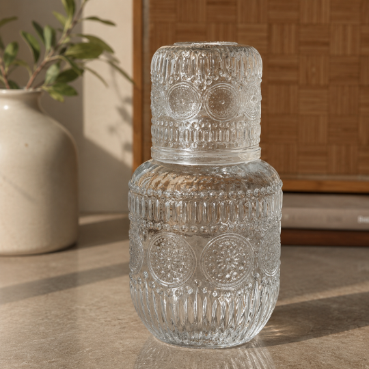 Bedside Glass Bottle Set