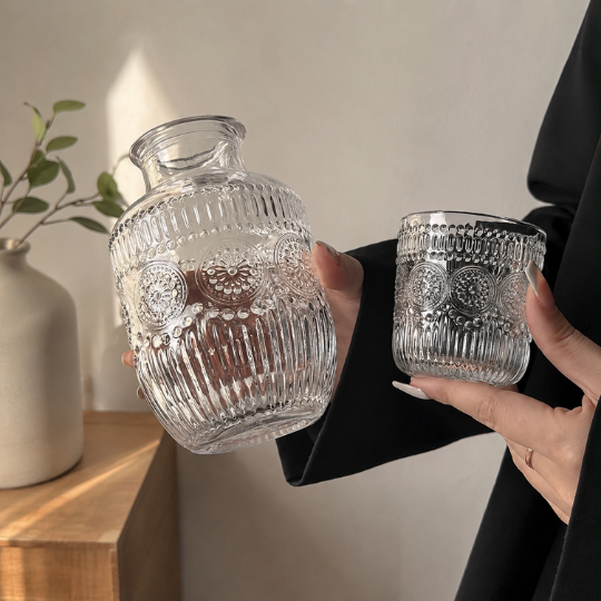 Bedside Glass Bottle Set