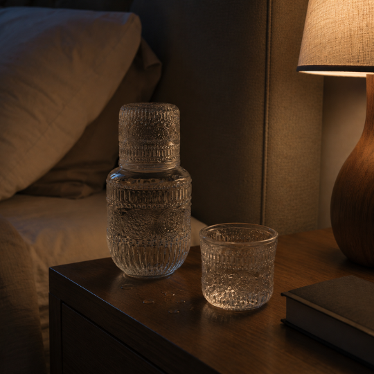 Bedside Glass Bottle Set