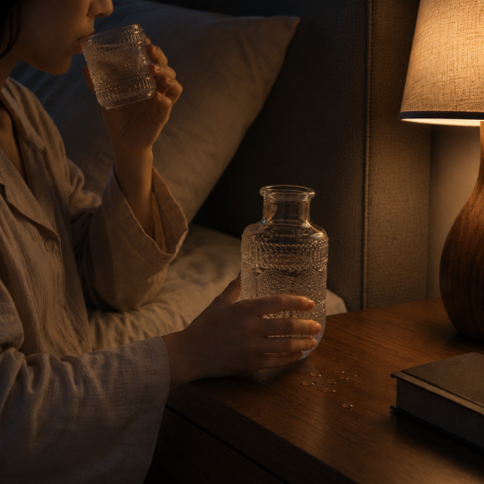 Bedside Glass Bottle Set