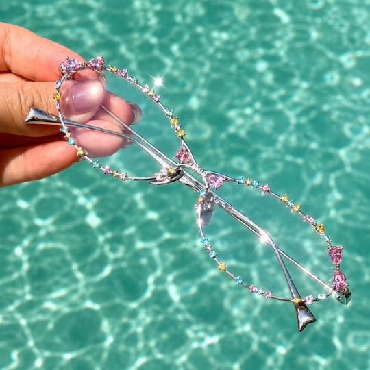 Crystal Oval Glasses