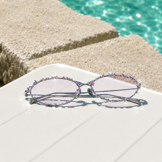 Crystal Oval Glasses