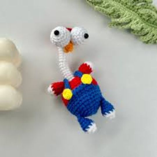 Crochet Mario Chicken Charm