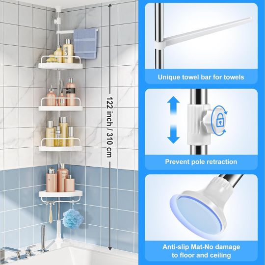 Adjustable Bathroom Storage Rack